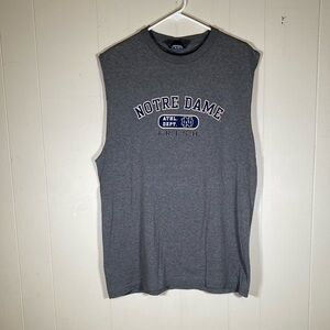 Vintage Y2K jansport Notre Dame Sleeveless Gray Shirt size large